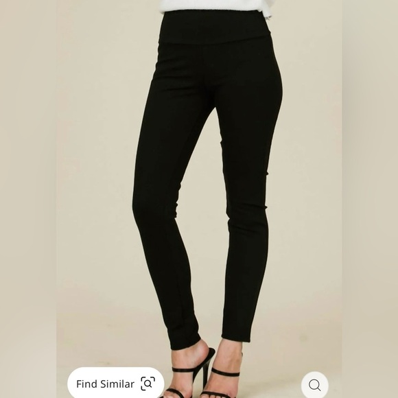 Lumière High Waisted Ponte Black Pants Thick Legging Style: AP00149 SIZE SMALL - Picture 1 of 10
